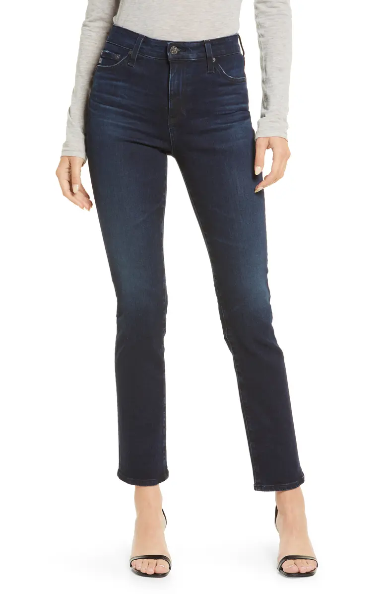 AG Mari High Waist Slim Straight Leg Jeans