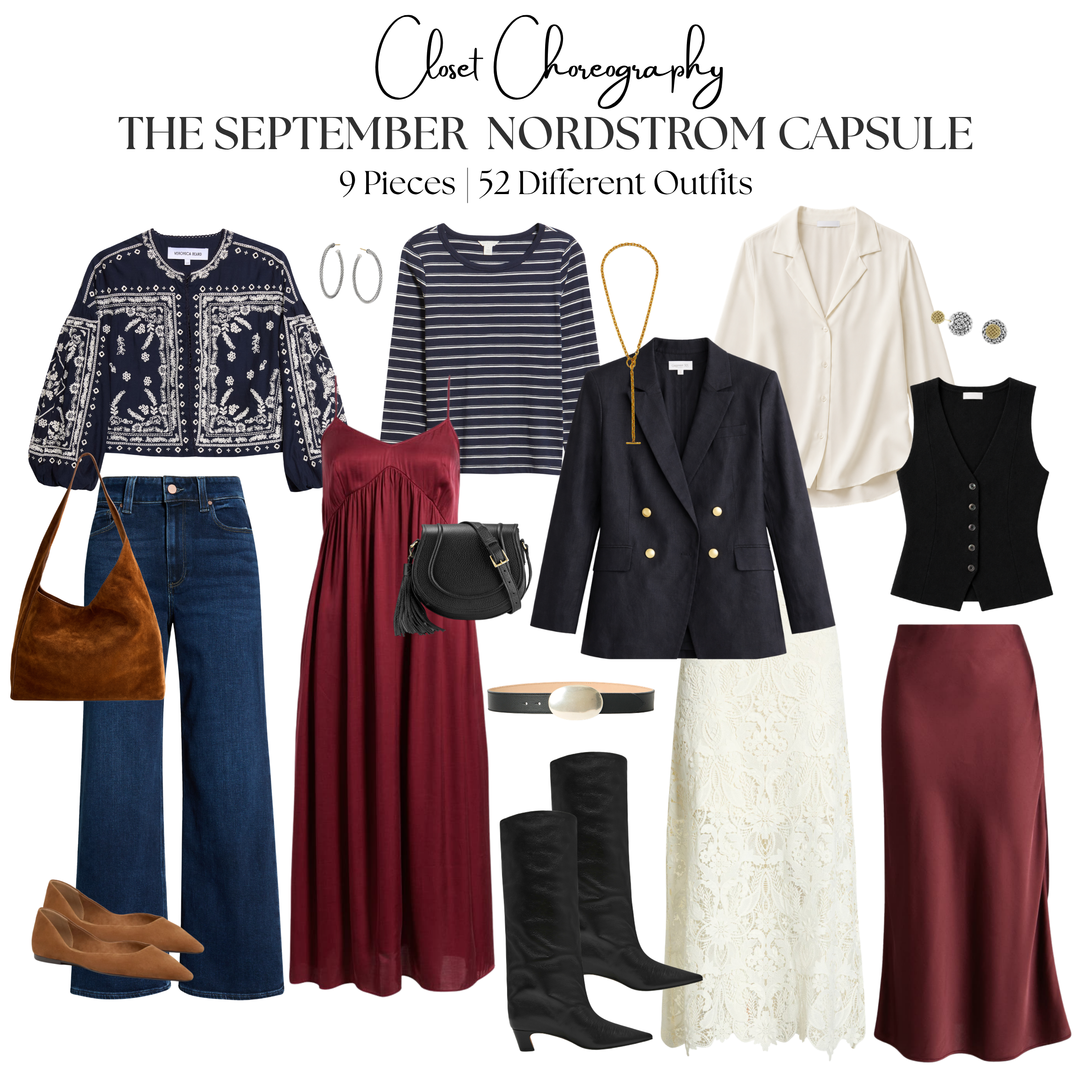 The September Nordstrom Capsule 9 Pieces | 52 Different Outfits